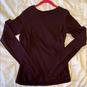 Maroon Fitted Long sleeve
